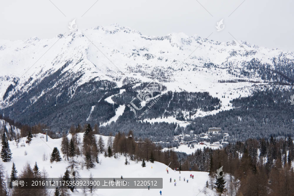 滑雪勝地Madonna,di,Campiglio。意大利