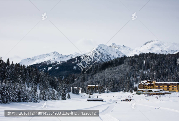 滑雪勝地Madonna,di,Campiglio。意大利