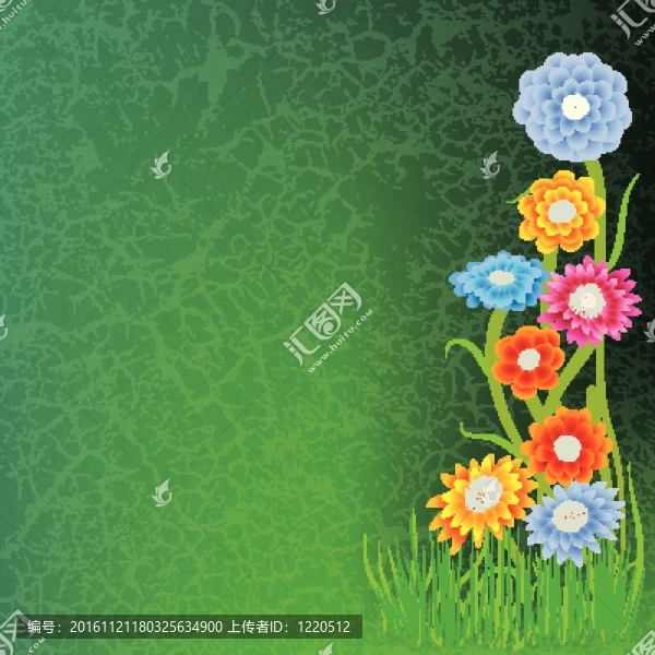 摘要垃圾插圖的花
