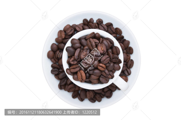 杯子里的咖啡豆