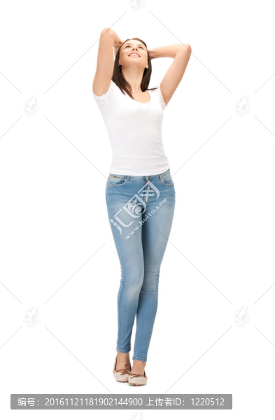 快樂和無憂無慮的十幾歲的女孩