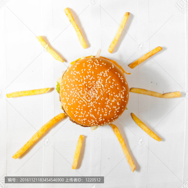 快餐的太陽