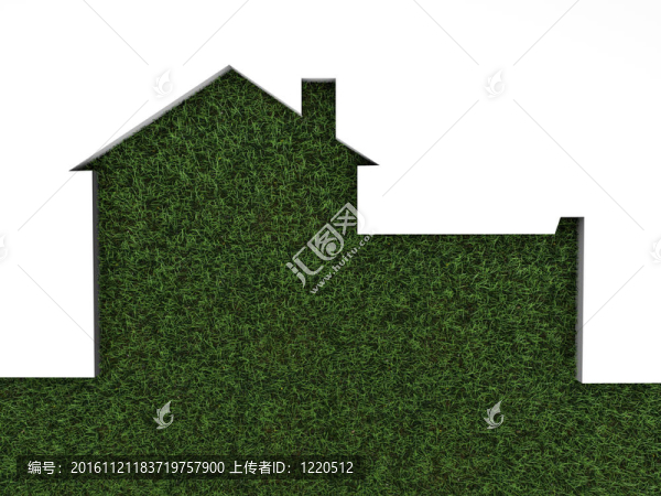 綠色草地上的房子