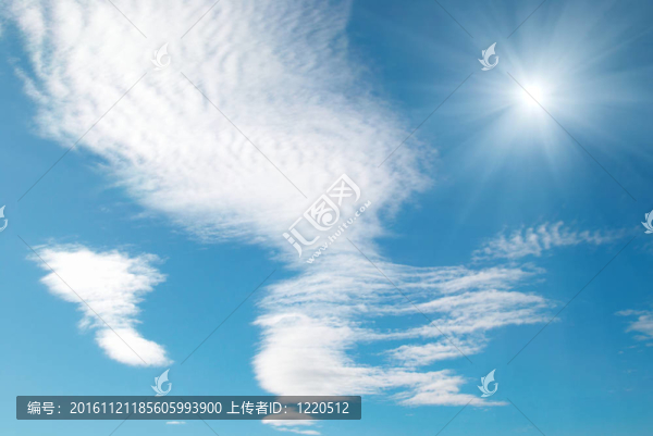 太陽；云與天空
