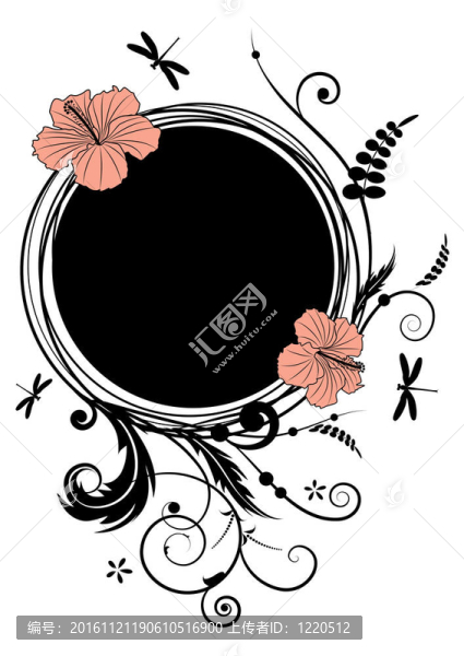背景與芙蓉花