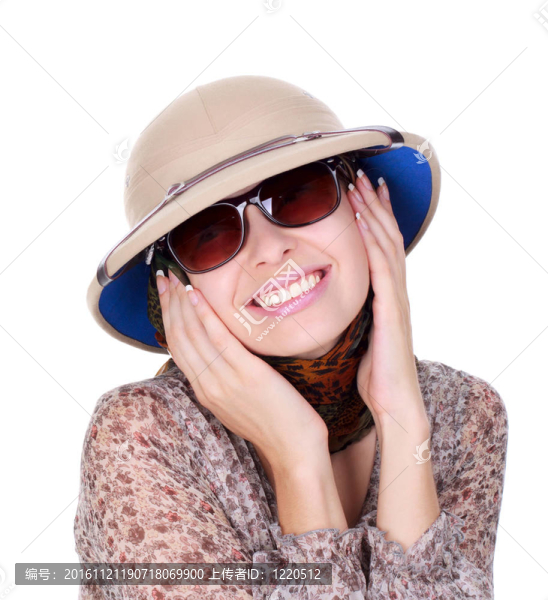 年輕女子戴著頭盔的Safari