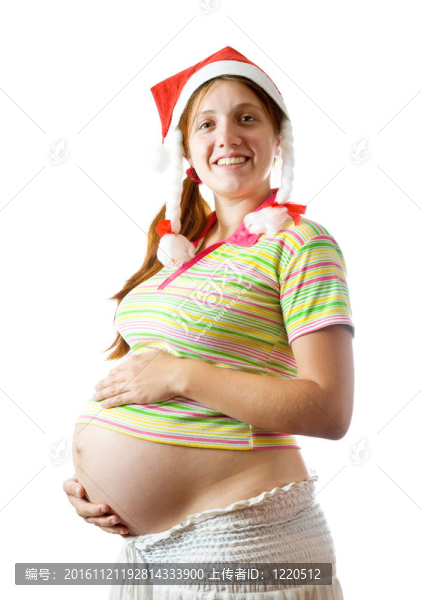 孕婦在圣誕服裝