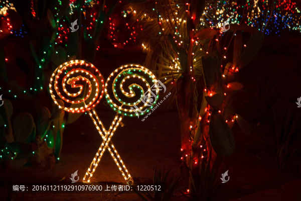在光的圣誕棒棒糖