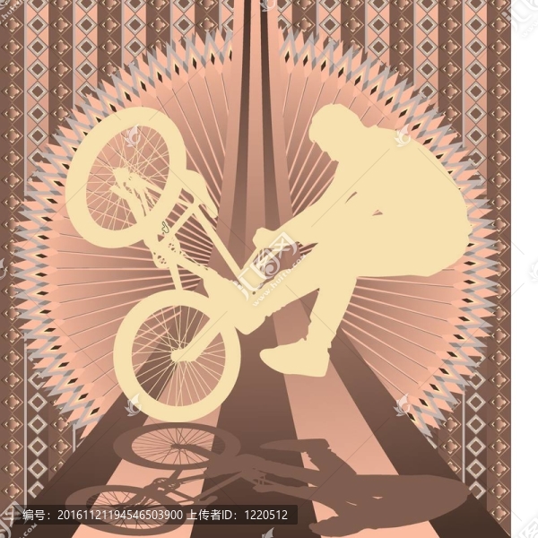 復(fù)古背景BMX自行車