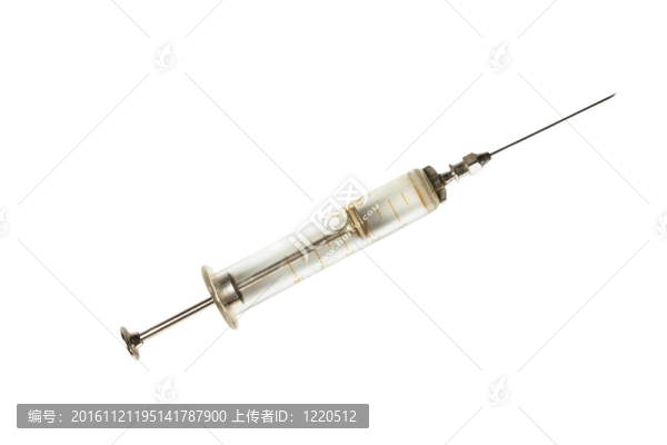 帶針的舊醫(yī)療注射器