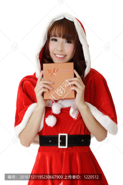 美麗的圣誕節(jié)的女人