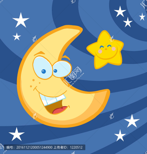 月亮和星星卡通人物