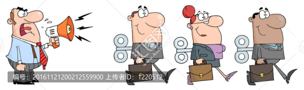 老板對著擴音器