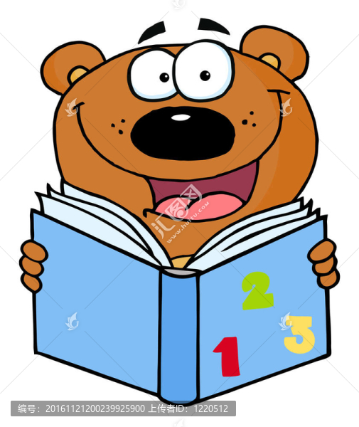 可愛的熊讀一本書