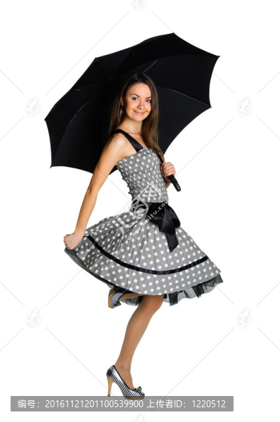 女孩不停的雨