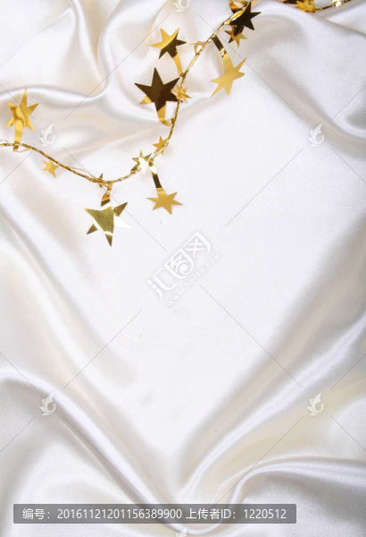 白絲金色的星星和亮片
