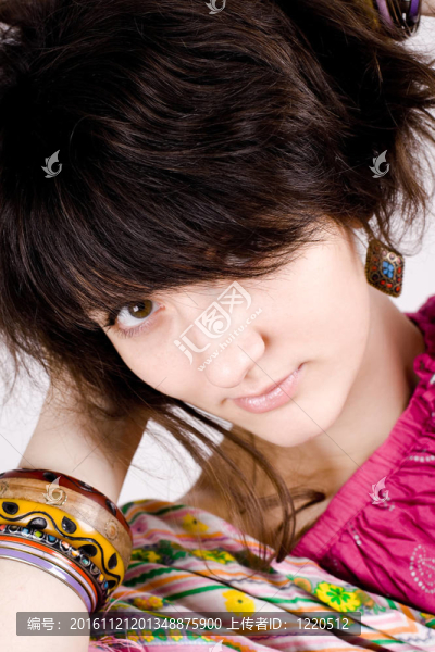 白backgroound嬉皮的女人