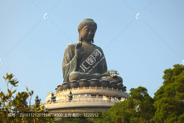 天壇里的巨型佛像。香港；中國(guó)