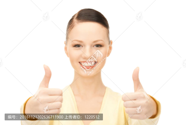 豎起大拇指