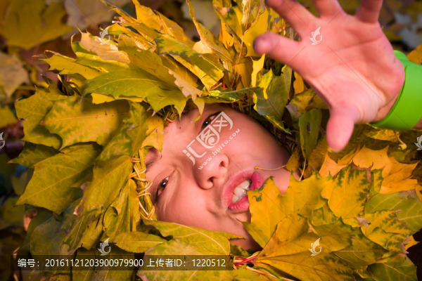 女人被紅葉