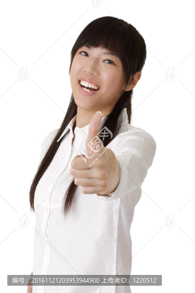 幸福的微笑的商業(yè)女人