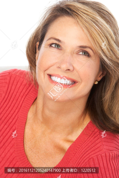 微笑的幸福的女人