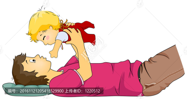 父親玩嬰兒
