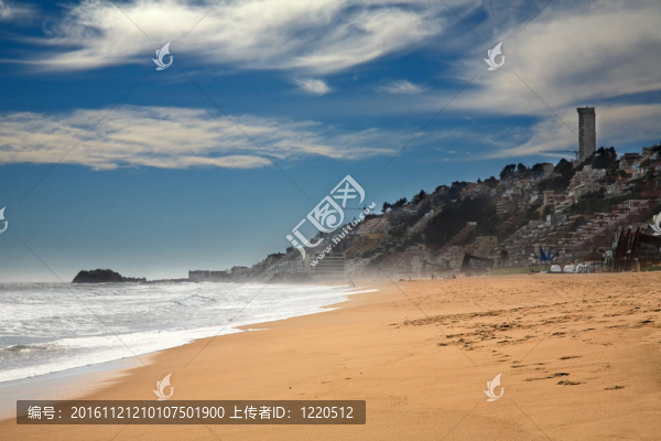 在比尼亞德爾馬智利的海灘；