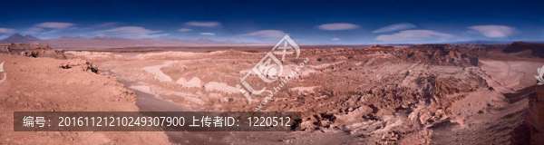 的Valle,de,la,Luna全景（月亮谷）接近圣佩德羅阿塔卡馬；智利