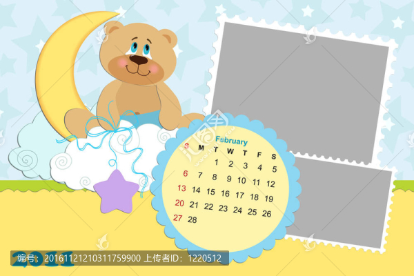 嬰兒的每月日歷為2011