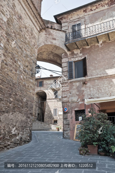 小巷。Panicale。翁布里亞大區(qū)。