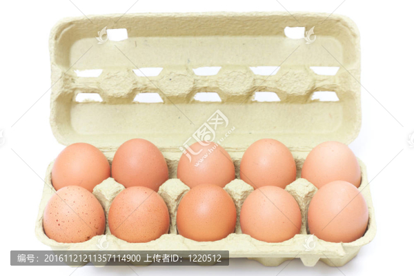 盒子里的棕色雞蛋