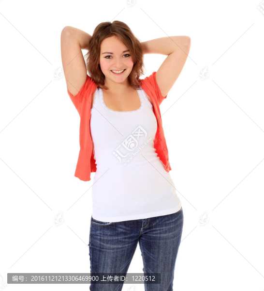 驚訝的年輕女子