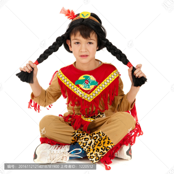 白色的印度男孩