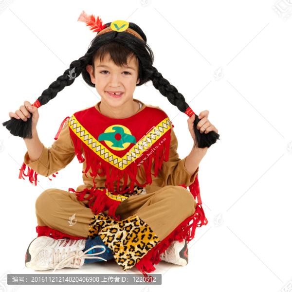 白色的印度男孩