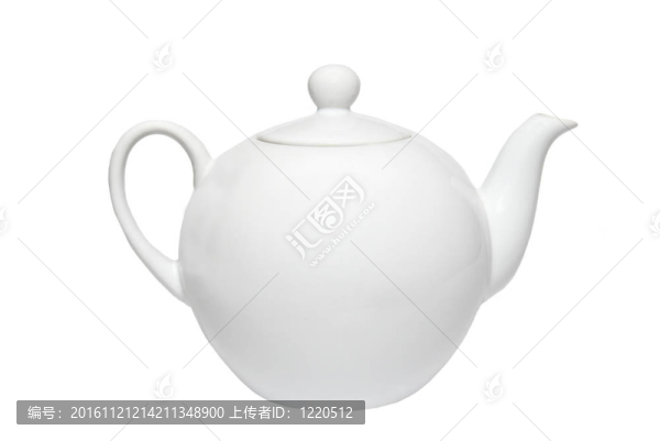 中國(guó)茶壺白色隔離。