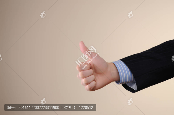 手勢的生意人