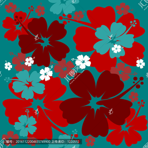木槿花無(wú)縫背景
