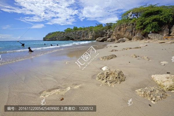 在加勒比海島上美麗的景觀；庫拉索島