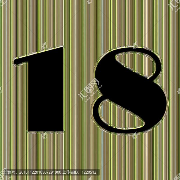 摘要玻璃背景與數(shù)字18和空間為您的文字
