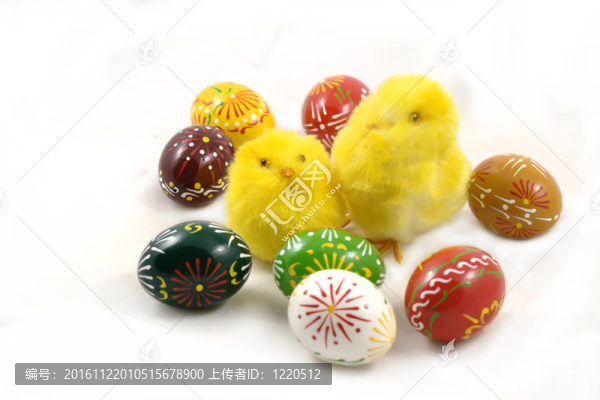 彩色復(fù)活節(jié)雞蛋。