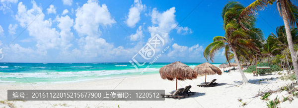 加勒比海灘全景