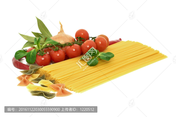 意大利意大利面和蔬菜蝴蝶面