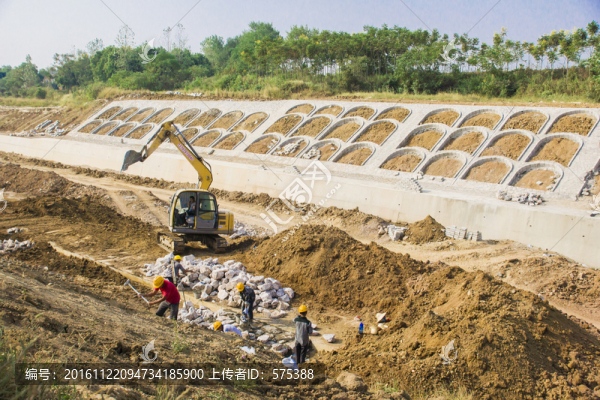 鐵路路基施工現場