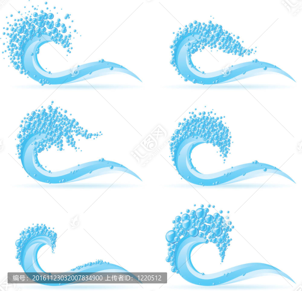 清涼的水浪