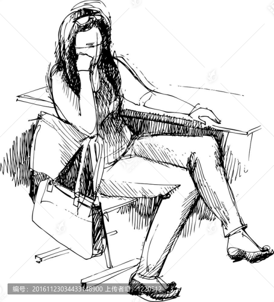 女孩后的一個(gè)學(xué)校課桌