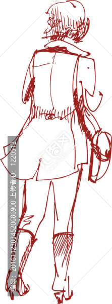 從后面的女孩