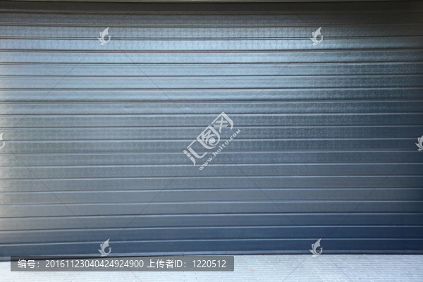 灰色安全卷簾門背景