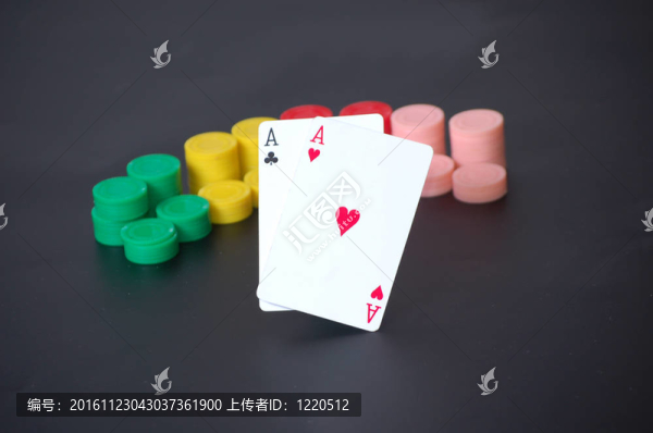 撲克王牌和芯片
