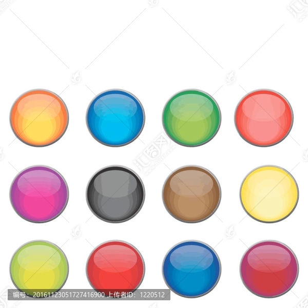 彩色butons